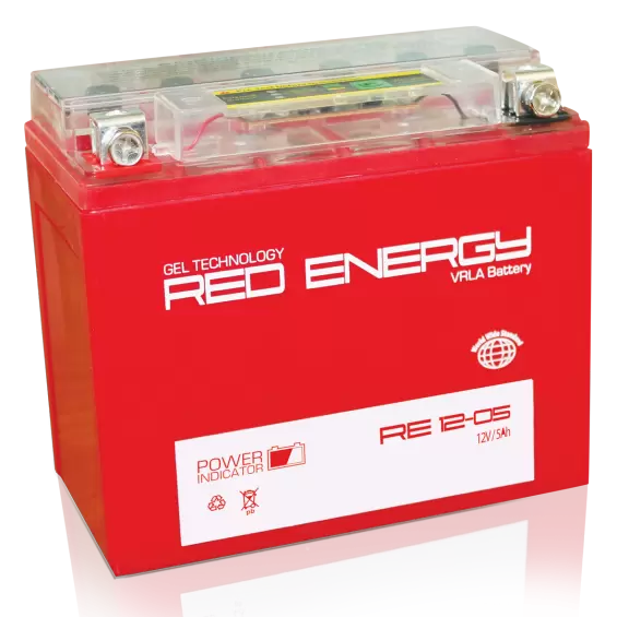 Аккумулятор для мотоцикла Red Energy RE 1205 (YTX5L-BS, YTZ7S) (5 А/ч) купить в Минске ☠️ цены на AKKUMULYATORY