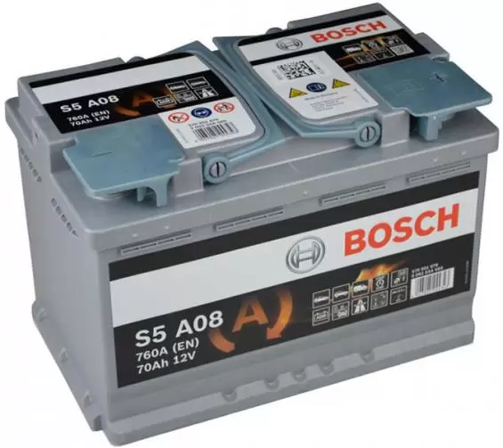 Аккумулятор Bosch S5A08 AGM 70 Ah 760 A (-+, R)