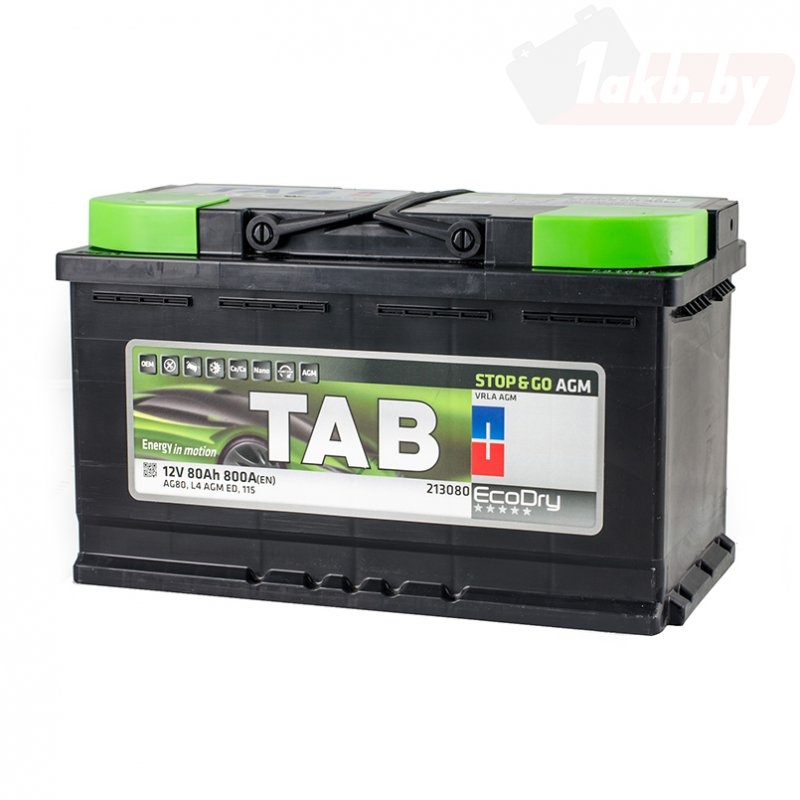 Аккумулятор TAB Stop & Go AGM (80 А·ч),800А (213080) купить в